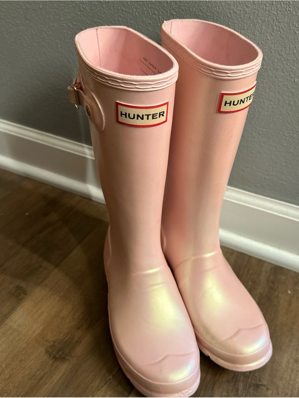 Hunter Kids Pink Rain Boots